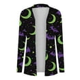 thumbnail image 5 of Enjoytime Halloween Womens Cardigan Vintage Print Long Sleeved Medium Length Cardigans Winter Casual Outerwear Coat, 5 of 6