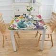 thumbnail image 3 of HAOXIT Square Table Cloth Rectangle Table Cover Vinyl s with Bunny Egg Design for Party Decorations 60''x60'', 3 of 7