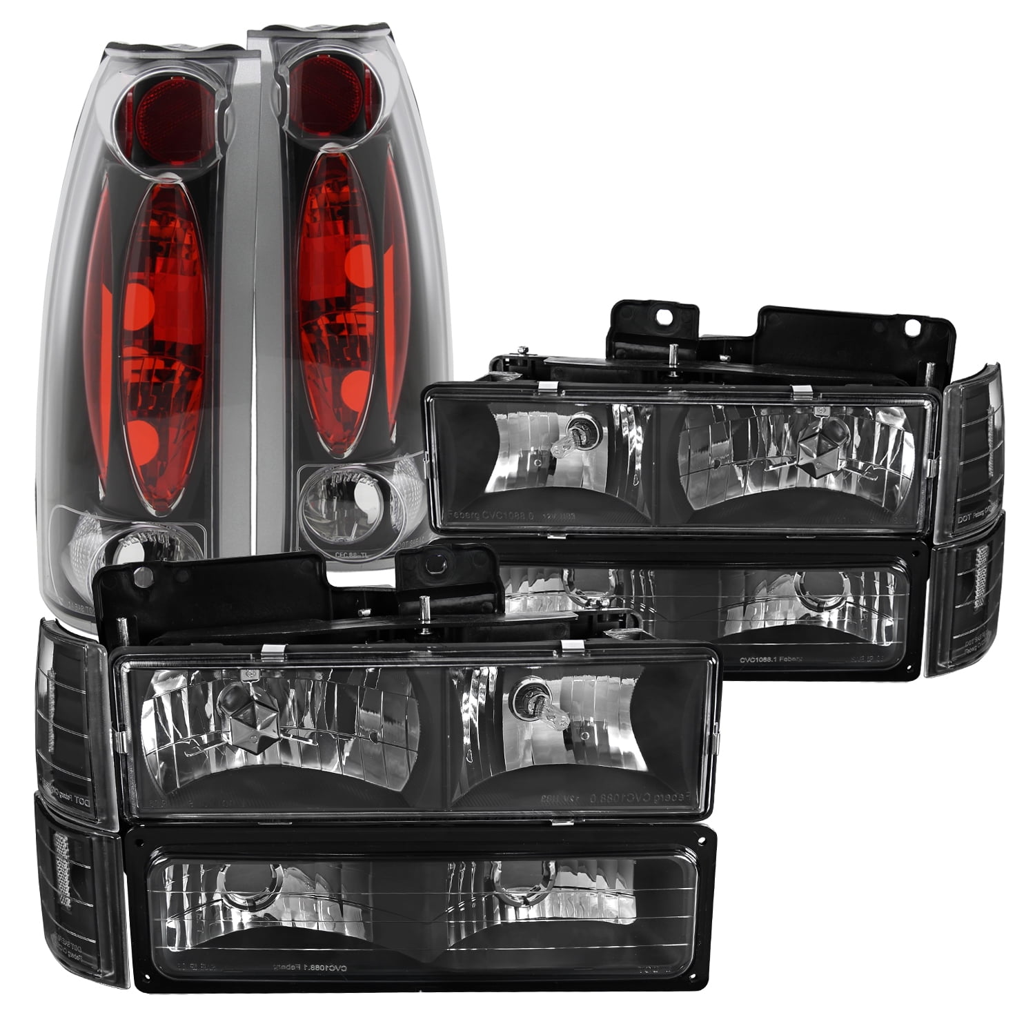 GMC Sierra 9498 C/K Yukon Suburban 9499 Replacement 4PC Clear Corner