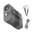 thumbnail image 3 of Ventilador con clip para la cintura, ventilador personal, recargable, portátil, de bolsillo, de mano, para correr, viajar, interior, exterior, verano, Gris claro, 3 of 8