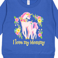 thumbnail image 3 of Inktastic I Love My Mommy Unicorn with Pink and Yellow Flowers Toddler Sweatshirt, 3 of 4