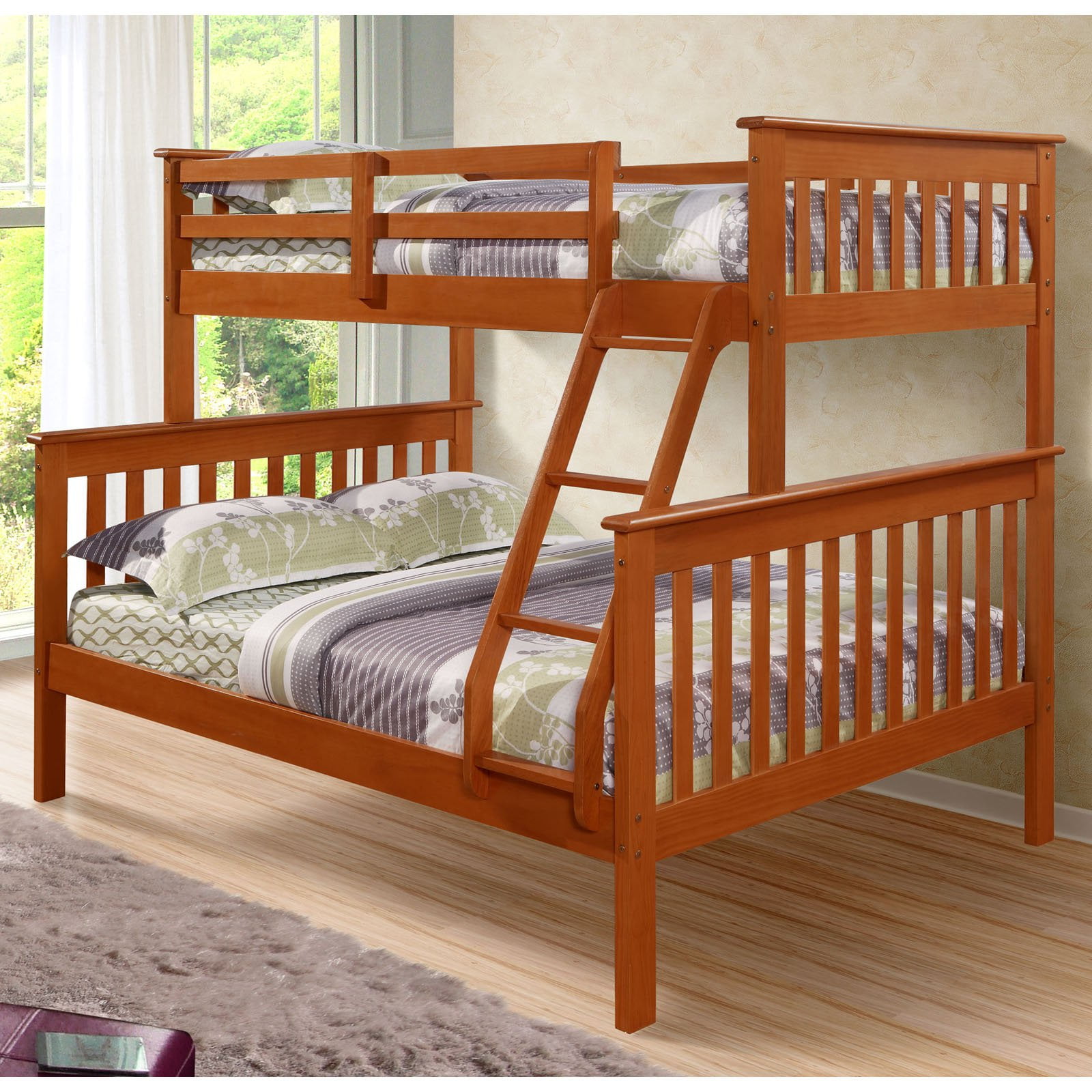 Donco Kids Twin Over Full Mission Bunk Bed Com