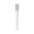 thumbnail image 3 of ANGARA Natural Half Eternity Seven Stone Aquamarine and Diamond Wedding Ring in 14K White Gold for Women (Size-3mm) | March Birthstone, Anniversary, Jewelry Gift for Women | Natural Aquamarine Ring, 3 of 8