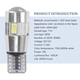 thumbnail image 4 of EeaseCA 10PCS Super Bright T10 Car Bulbs LED Canbus Error Free Lamp 6 SMD White Side Light, 4 of 7