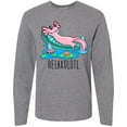 thumbnail image 3 of Inktastic Relaxolotl- Cute Axolotl on Summer Vacation Long Sleeve T-Shirt, 3 of 5