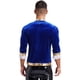 thumbnail image 5 of Trajes de Cosplay de circo brillante metálico para hombre, camisa Punk de manga larga con volantes, disfraces superiores, disfraz renacentista de Halloween, 5 of 5