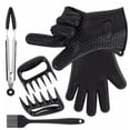 thumbnail image 3 of Juego de guantes para barbacoa, juego de garras de carne para barbacoa a prueba de agua, kit portátil de cepillo para hornear, 6pcs / set Scienceny HA005329-01, 3 of 7