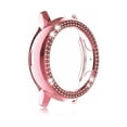 thumbnail image 1 of Watches Case Firmness Round Shape Hard Frame Bumper Sparkle Rhinestone Protector Chic Shockproof Solid Shell Watch Cover R820-44mm Pink, 1 of 7