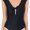 Black, variant on ToBeInStyle Women's Ruffle Sleeve Detail With Low V-Back One Piece Swimsuit