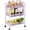 Purple, variant on KK KINGRACK 3 Tier Rolling Cart Organizer, Mesh Cart with Wheels, Utility Cart for Office, School,Storage, Pink