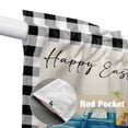 thumbnail image 4 of Black Plaid Easter Swag Valances for Windows 2 Pack, Kitchen Window Curtains 36 Inch Length, Truck Spring Floral Bunny Animals Rustic Privacy Swag Curtains for Living Room/Bathroom 36"x36", 4 of 8
