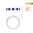 thumbnail image 5 of ANGARA Lab Grown Channel Set Blue Sapphire & Diamond Semi Eternity Ring for Women in 14K White Gold (Size-3mm) | Anniversary, Jewelry Gift for Women | Lab-Grown Blue Sapphire Ring, 5 of 8