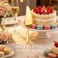 thumbnail image 6 of Stainless Steel Cake Server, Cake Pie Server, 2 In 1 Cake Cutter Server, Cake Cutter for Wedding, Thickened Dessert Slicing Tool, Non Stick Dessert Serving Knife, Pizza Pastry Cake Slicer,Gold, 6 of 6