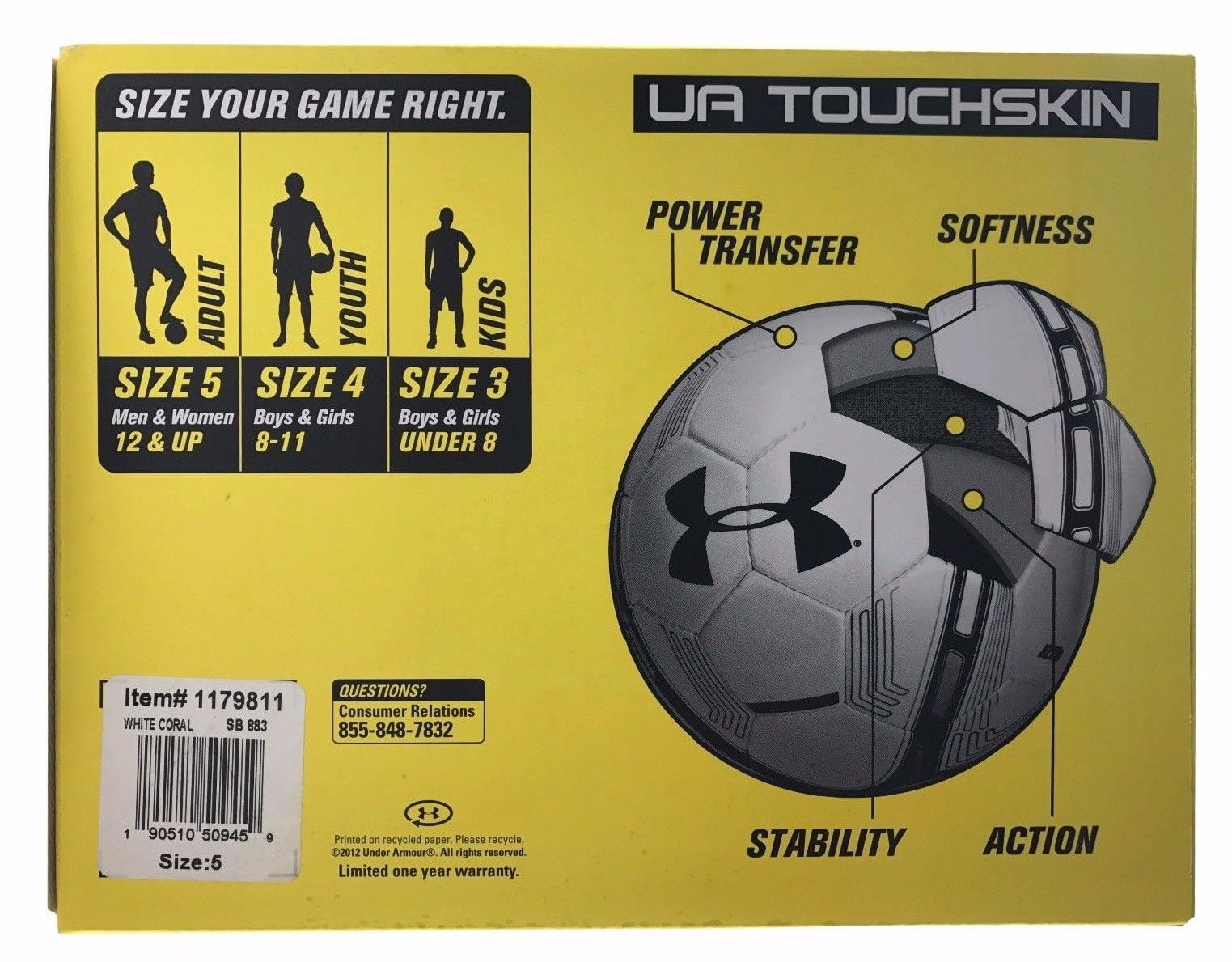 under armour soccer ball size 5