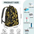 thumbnail image 5 of Sunflower and Outline Black Pattern Cute School Backpack Bag with Padded Back and Adjustable Shoulder Straps 16.9 X 12.6 X 5.9 Inches, 5 of 5