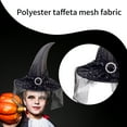 thumbnail image 4 of Xfvqtps Halloween Witch Hat Mesh Buckle Decor Halloween Spire Hats for Party Accessory Black, 4 of 7