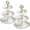 white round, variant on YVPSI 2 Pack 3 Tier Plastic Dessert Cupcake Stand Cupcake Tower Stand White Cupcake Holder Tiered Serving Trays for Dessert Party Birthday Wedding Baby Shower (white square)