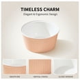 thumbnail image 7 of 4 Pcs Ceramic Ramekins Oven Safe, 10.1 fl oz Porcelain Souffle Dishes for Baking, Stackable Pudding Bowls with Vertical Striped Design, Blue Yellow White Pink, 4.5 x 4.5 x 2.2 in, 7 of 7
