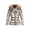 Gold, variant on Women's Lightweight Winter Warm Puffer Bubble Coat Quilted Padded Hooded with Faux Fur Collar Outerwear
