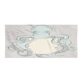 thumbnail image 1 of Sea Monster Gym Towel, Hand Drawn Messy Illustration of an Octopus Holding Sign, One-Sided Quick Dry Microfiber for Beach Fitness & Swimming, 60" x 30", Pale Cadet Blue Eggshell, by Ambesonne, 1 of 2