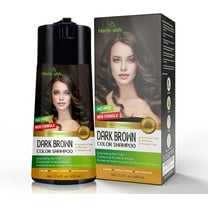 Herbishh Dark Brown PPD-Free Hair Color Shampoo for Gray Hair, Hair Dye Shampoo 3 in 1, 100% Gray Coverage, Permanent Hair Color for Men & Women, Ammonia-free, 400 ml