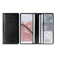 thumbnail image 1 of PU Leather Car Registration and Insurance Holder Card Document Organizer Black, 1 of 5