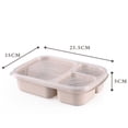 thumbnail image 2 of Wheat Straw 3 Grid Food Box With Lid Environmentally Friendly Microwave Food Box Biodegradable Storage Container Lunch For Picnic Gray-Blue, 2 of 6
