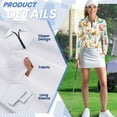 thumbnail image 5 of Uorisanigo Colorful Easter Rabbit Women's Golf Top Breathable Fashion Moisture Wicking Casual Tennis Activewear Versatile Long Sleeve Quarter Zip Pullover, 5 of 7