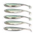 thumbnail image 1 of 5 señuelos de pesca blandos para agua dulce y salada, trucha, lubina, 10 cm, verde, 1 of 4