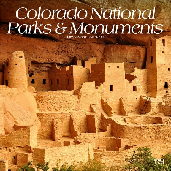 Colorado National Parks Monuments 2026 12x24" (Hanging) Wall Calendar Plastic-Free