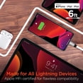 thumbnail image 2 of HyperGear 15422 60-Watt Charge and Sync Flexi USB-C to Lightning Flat Cable, 6 Feet (White), 2 of 3