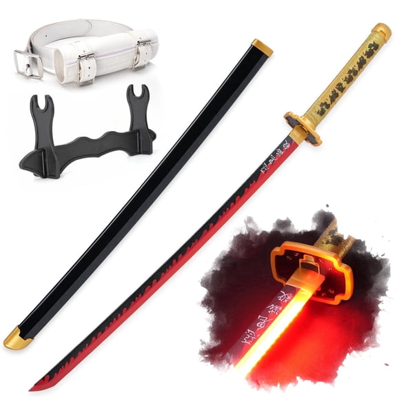 41 inches Plastic Sword Tsugikuni Yoriichi with Belt and Holder Stand