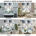 thumbnail image 3 of Vintage Blue Floral Swag Curtains for Kitchen/Bedroom/Living Room, Farmhouse Watercolor Flower Butterflies Scalloped Curtains 63 Inch Long, Window Swag Topper Curtains Valances 2 Panels Set 36"x63", 3 of 8