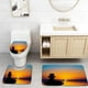 thumbnail image 1 of Juego de alfombras de baño ABPHQTO 3 piezas Silueta de piedras al atardecer, 1 of 2