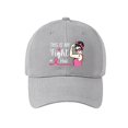 thumbnail image 4 of XIAOCHA Printed Fighter Theme Baseball Cap for Women Adjustable Rally Dad Hat Charity Trucker Hat,Grey, 4 of 4