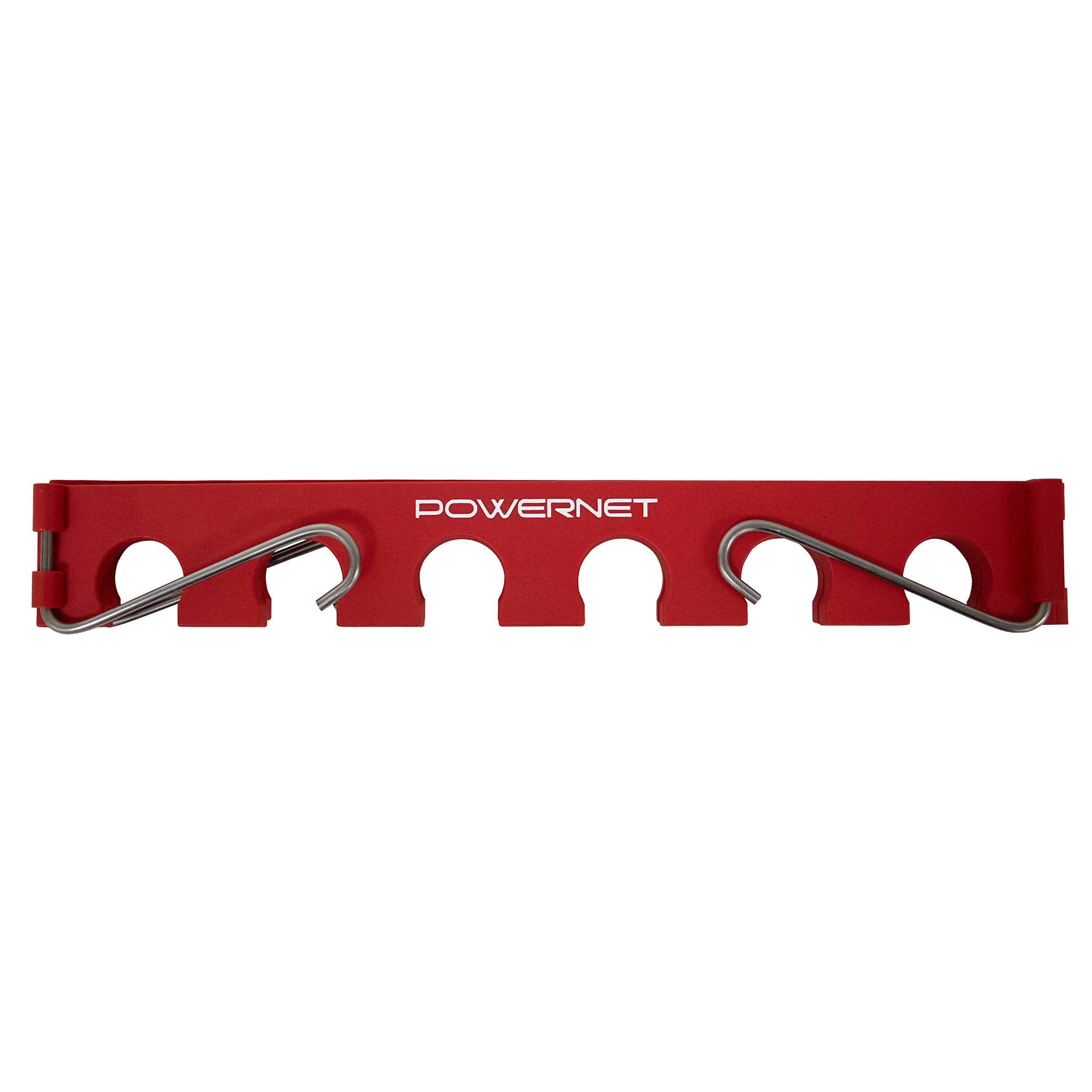 PowerNet Baseball Softball Bat Fence Rack | Holds Up to 12 Bats | Easily Hooks onto Any Chain Link Fence | Keeps Bats Accessible and Off The Ground | Folds Flat Lightweight