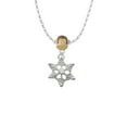 thumbnail image 2 of Delight Jewelry Silvertone Snowflake with Clear Crystal Mia Monkey Charm Necklace, 2 of 4