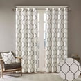 thumbnail image 3 of Madison Park Home Decor Geo Embroidered Window Curtain, 1 Piece 50x84", Gray, 3 of 8
