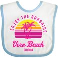 thumbnail image 3 of Inktastic Summer Enjoy the Sunshine Vero Beach Florida in Pink Boys or Girls Baby Bib, 3 of 4