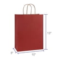 thumbnail image 2 of Bolsas de regalo de papel kraft BagDream, 25 x 13 x 33 cm, color rojo, 50 unidades, 2 of 5