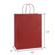 thumbnail image 2 of Bolsas de regalo de papel kraft BagDream, 25 x 13 x 33 cm, color rojo, 50 unidades, 2 of 5