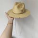 thumbnail image 3 of Sombrero de paja con cadena Punk para hombre y mujer, gorra de Jazz DIY, sombrero de sol con letras coreanas, sombrero de playa, Color caramelo, 3 of 4