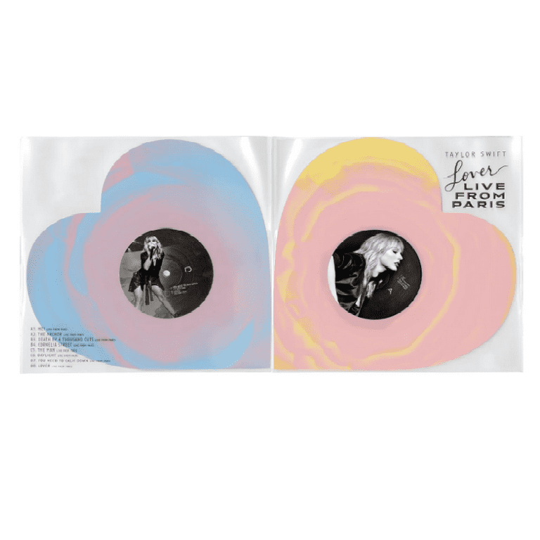 Swift Lover From Paris Heart Shaped Blue, Pink & Yellow