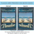 Toland Home Garden Welcome to Paradise Beach Summer Flag Double Sided ...