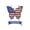 Multicolor-3, variant on US Independence Day Wooden Welcome Sign, Patriotic Round Plaque with Star and Stripe, Durable Outdoor Decoration, for Front Door and Tabletop Display