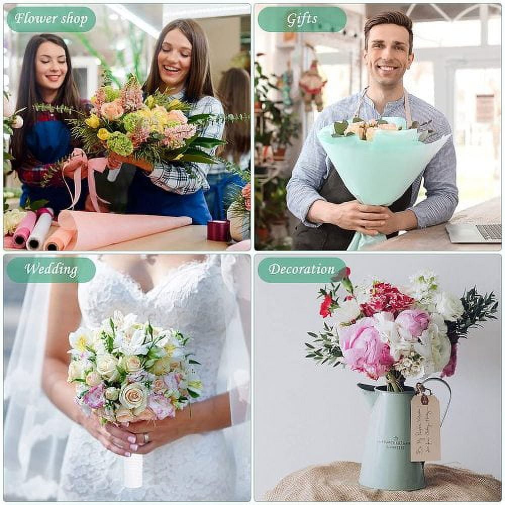 Juvale Bouquet Holder, Bridal Bouquet Handle for Flower Arrangement Wedding Bouquet Supplies, Green Foam, 3.2 x 7 x 3.2 Inches, 6-Pack