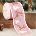 thumbnail image 2 of Bearachild Cinta de Navidad de 5 metros de ancho para envolver regalos, cintas anchas para adornos de tarjetas de coronas de árbol de pastel de Navidad Kits de decoración para fiestas Rosado Bearachild HA042656-02, 2 of 6