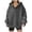 Grey, variant on Women Fashion Solid Casual Neck Pocket Long Sleeve Hooded Sports Hoodie