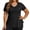 A75 Black, variant on Plus Size Shirts for Curvy Women Solid V Neck Short Sleeve Summer Tops Loose Fit Casual Basic T-Shirt Black XXL
