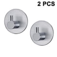 thumbnail image 1 of Ganchos de toalla autoadhesivos, ganchos de pared, perchas, gancho de acero inoxidable, 2 uds., 1 of 2